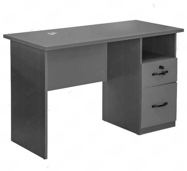 Стол письменный ZETA YF401-120XD, 120х55x75 см, серый купить,NaN