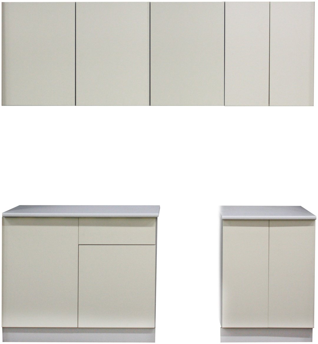 Кухонный гарнитур Ройс, 220x210х60 см, ЛДСП, бежевый купить,NaN