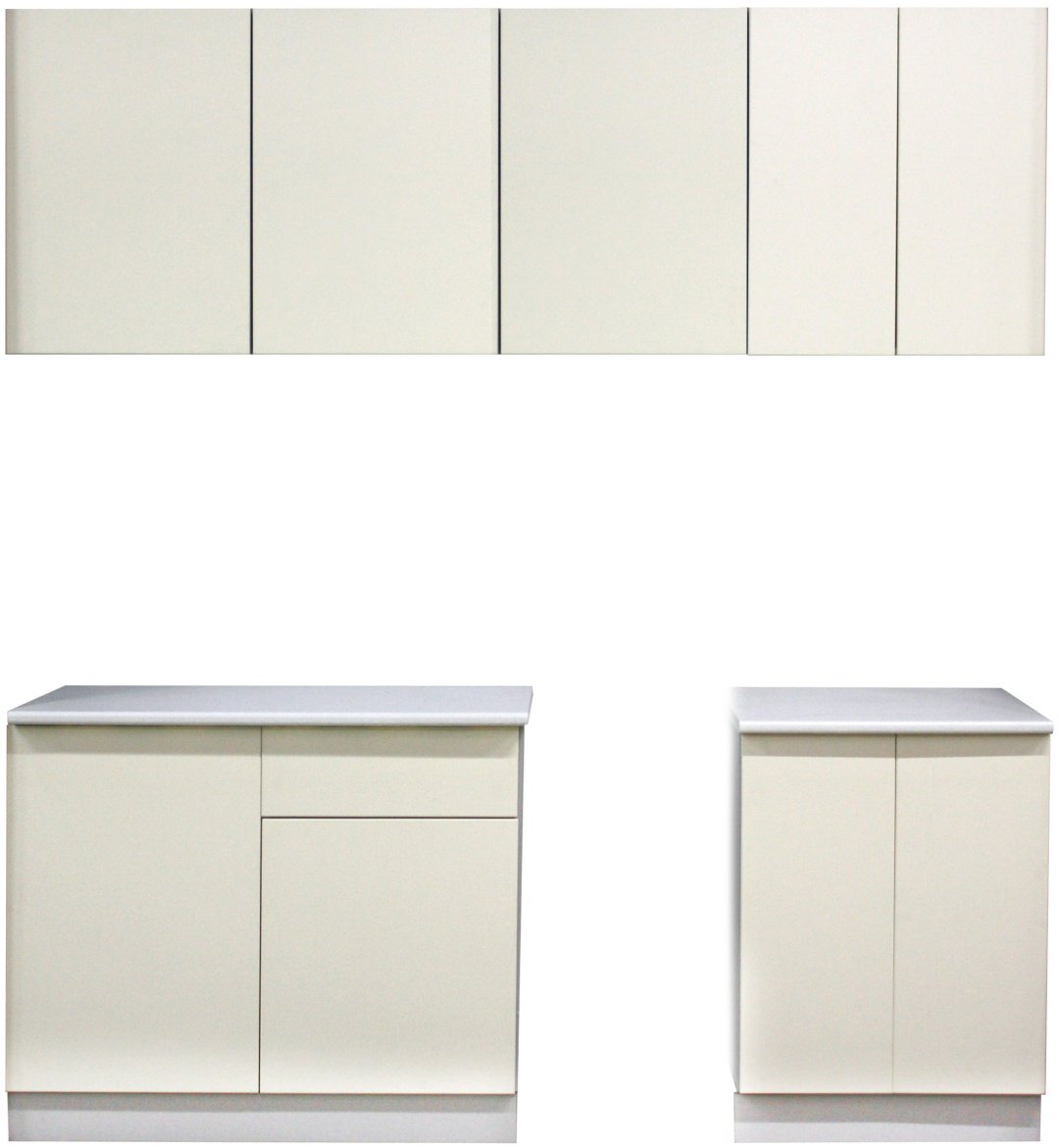 Кухонный гарнитур Ройс, 220x210х60 см, ЛДСП, бежевый купить,NaN