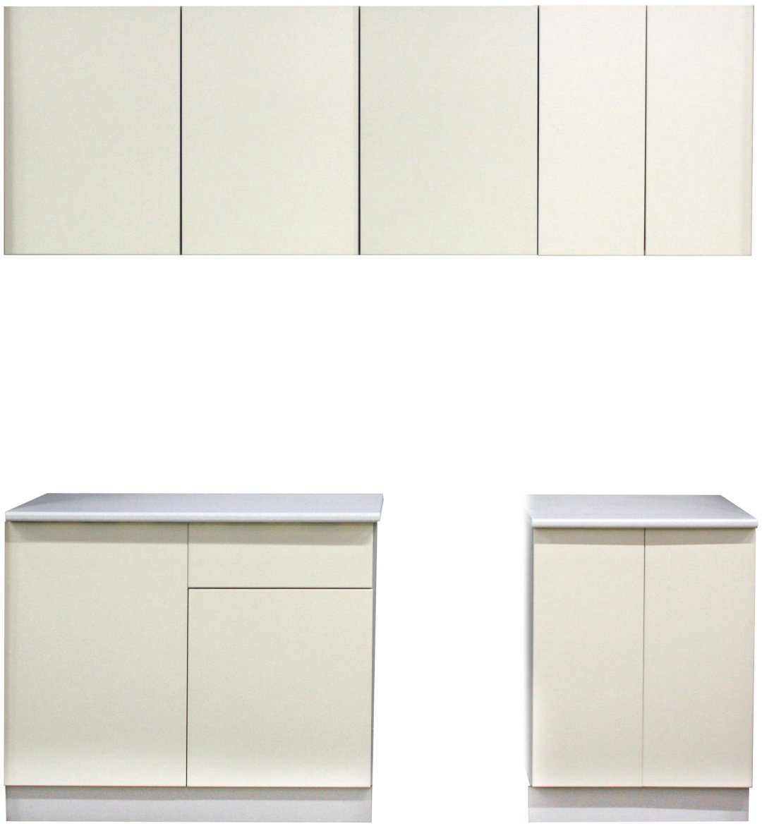 Кухонный гарнитур Ройс, 220x210х60 см, ЛДСП, бежевый купить,NaN