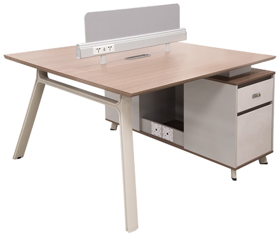 Стол компьютерный ZETA PG-M24A-2A, 120х120x108 см, серый, коричневый купить,NaN
