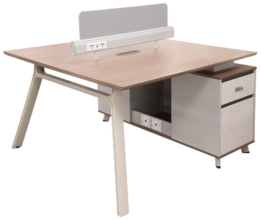Стол компьютерный ZETA PG-M24A-2A, 120х120x108 см, серый, коричневый купить,NaN