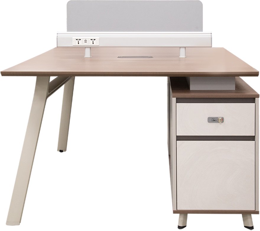 Стол компьютерный ZETA PG-M24A-2A, 120х120x108 см, серый, коричневый купить,NaN