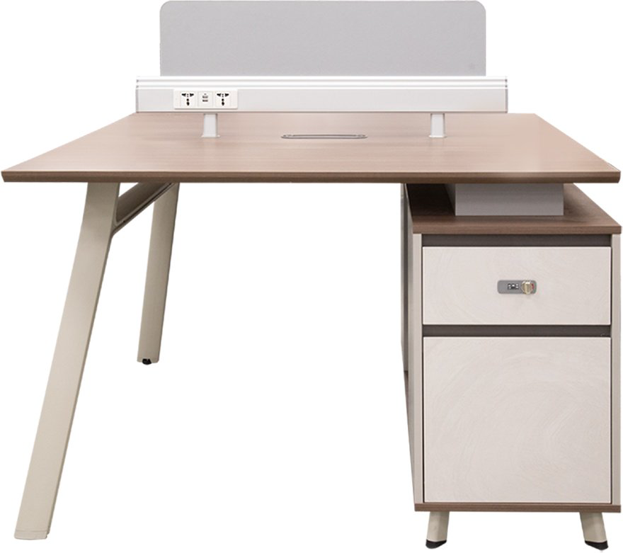 Стол компьютерный ZETA PG-M24A-2A, 120х120x108 см, серый, коричневый купить,NaN