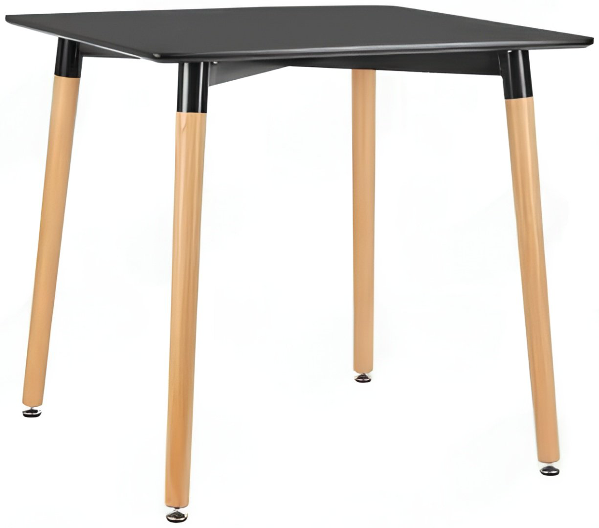 Обеденный стол САНРАЙЗ Т7, 80х80x75 см, МДФ, черный купить,NaN