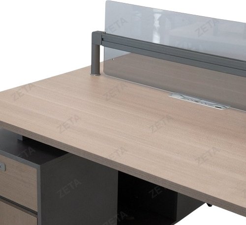Стол компьютерный PG-F23A-2A, 120х120x113 см, серый, коричневый купить,NaN