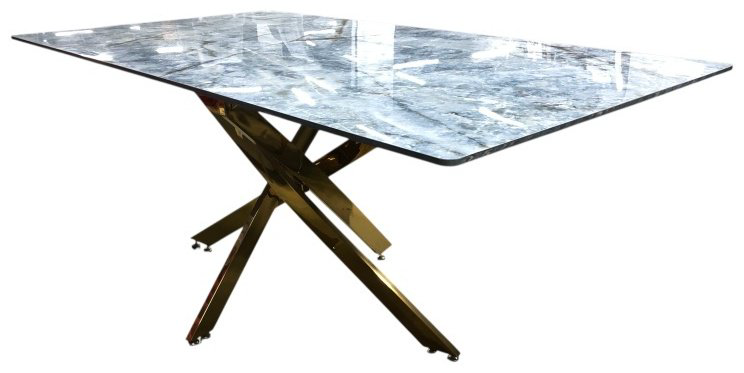 Обеденный стол ZETA JHT-8148-1, 160х90x75 см, ЛДСП, голубой купить,NaN