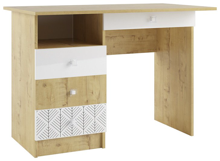 Стол письменный ДСВ Сканди, 107х59x76 см, белый, коричневый купить,NaN