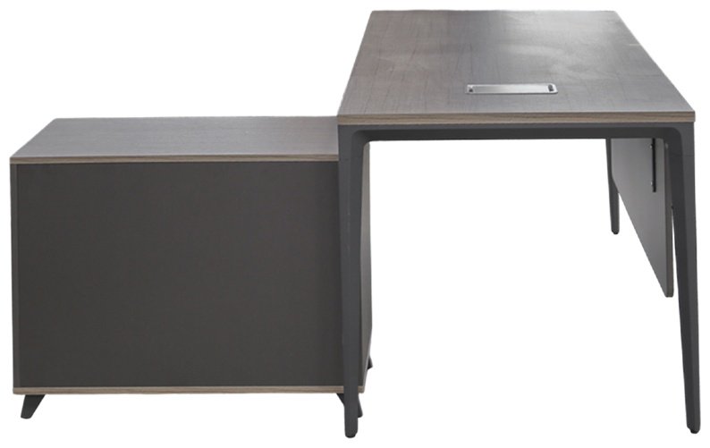 Стол письменный ZETA PG-K22B-16B, 160х80x75 см, серый, коричневый купить,NaN