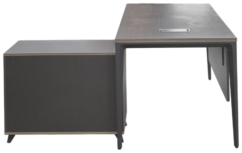 Стол письменный ZETA PG-K22B-16B, 160х80x75 см, серый, коричневый купить,NaN