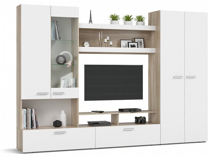 Стенка Виго 280 280х200х48 см, белый купить,NaN