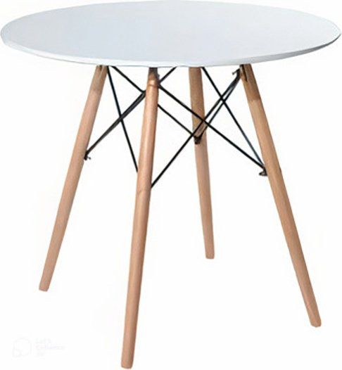 Обеденный стол САНРАЙЗ T5, 80х80x72 см, МДФ, дерево, белый купить,NaN
