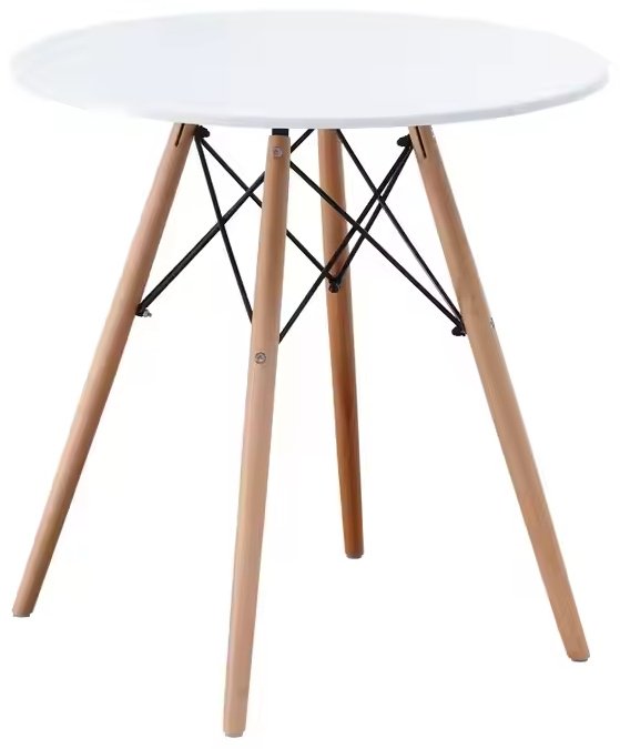 Обеденный стол АРШ-003304, 60х60x75 см, МДФ, белый, коричневый купить,NaN