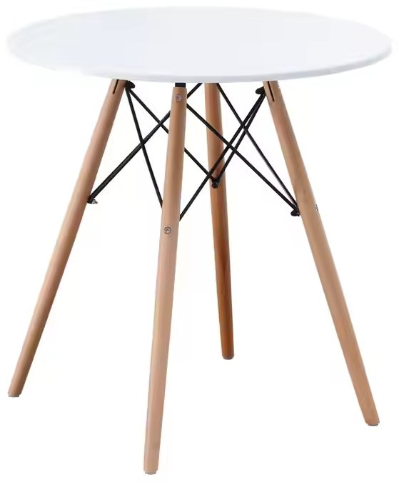 Обеденный стол АРШ-003304, 60х60x75 см, МДФ, белый, коричневый купить,NaN