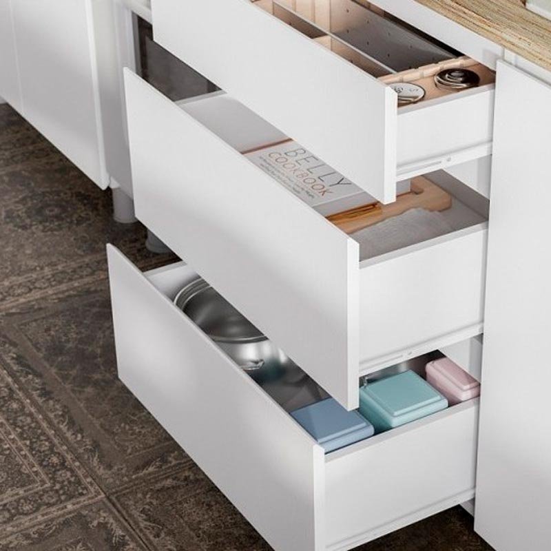 Кухонный гарнитур ZETA Токио серия 3, 200x215х60 см, ЛДСП, белый купить,NaN