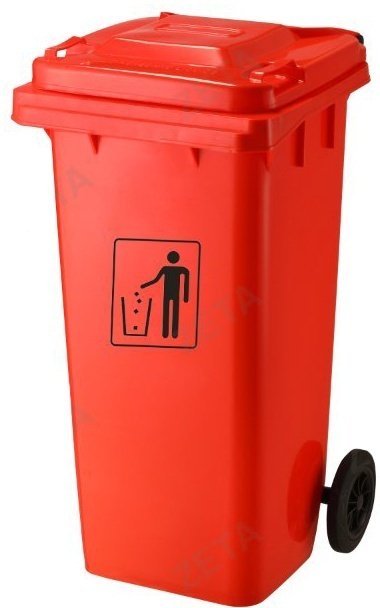 Мусорный бак ZETA с крышкой LD-120АС-Red 120 л купить,NaN