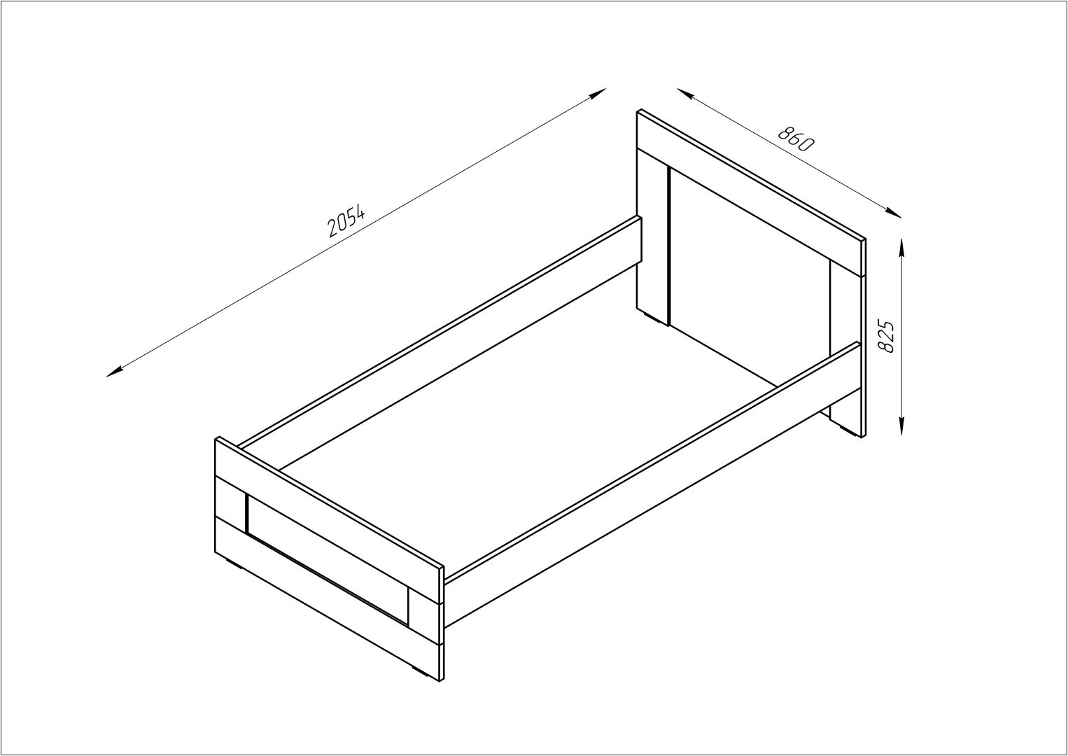 Кровать MMZ Сириус 202041601, 80x200 см, без матраса, белый купить,NaN