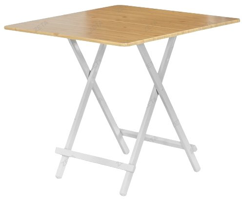 Обеденный стол ZZ8002, 80х80x73 см, ЛДСП, белый, коричневый купить,NaN