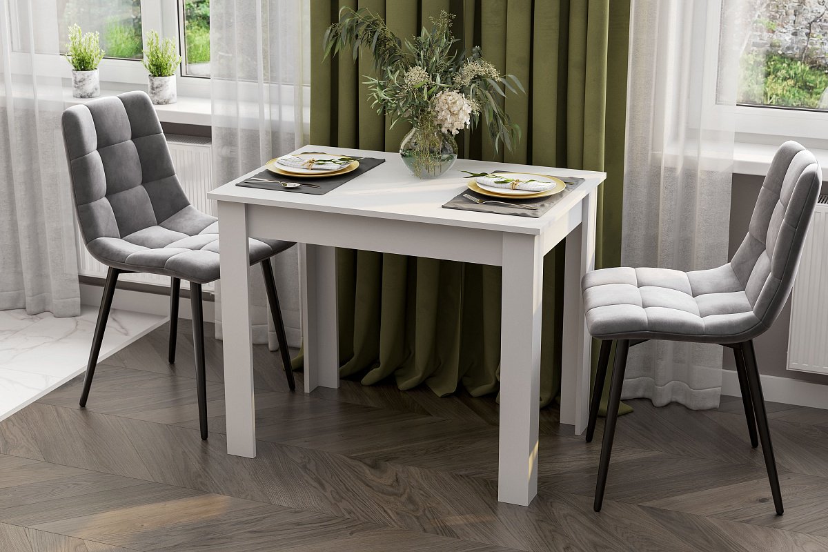 Обеденный стол SV СО 1, 90х60x74 см, ЛДСП, белый купить,NaN