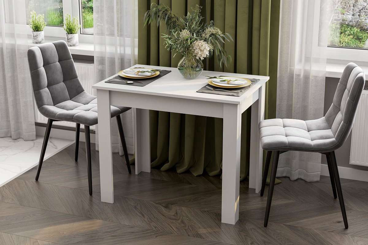 Обеденный стол SV СО 1, 90х60x74 см, ЛДСП, белый купить,NaN