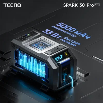 Смартфон Tecno Spark 30 Pro 8/128Gb Obsidian Edge - ForteMarket Смартфон Tecno Spark 30 Pro 8/128Gb Obsidian Edge купить,0
