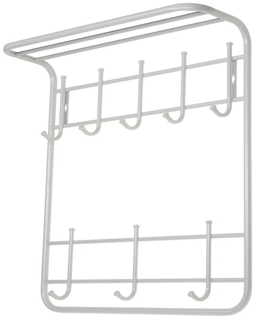 Вешалка настенная ЗМИ 60 ВСП 8, металл, 22x60 см, белый купить,NaN