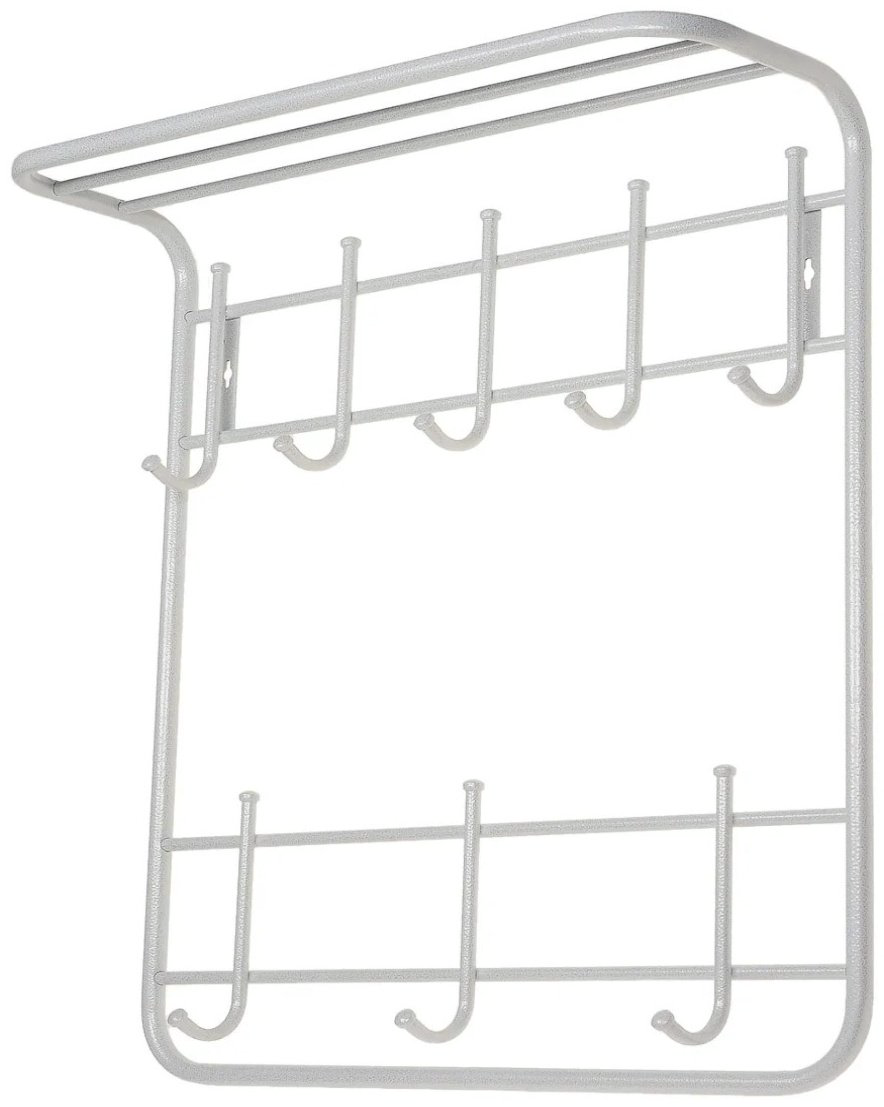 Вешалка настенная ЗМИ 60 ВСП 8, металл, 22x60 см, белый купить,NaN