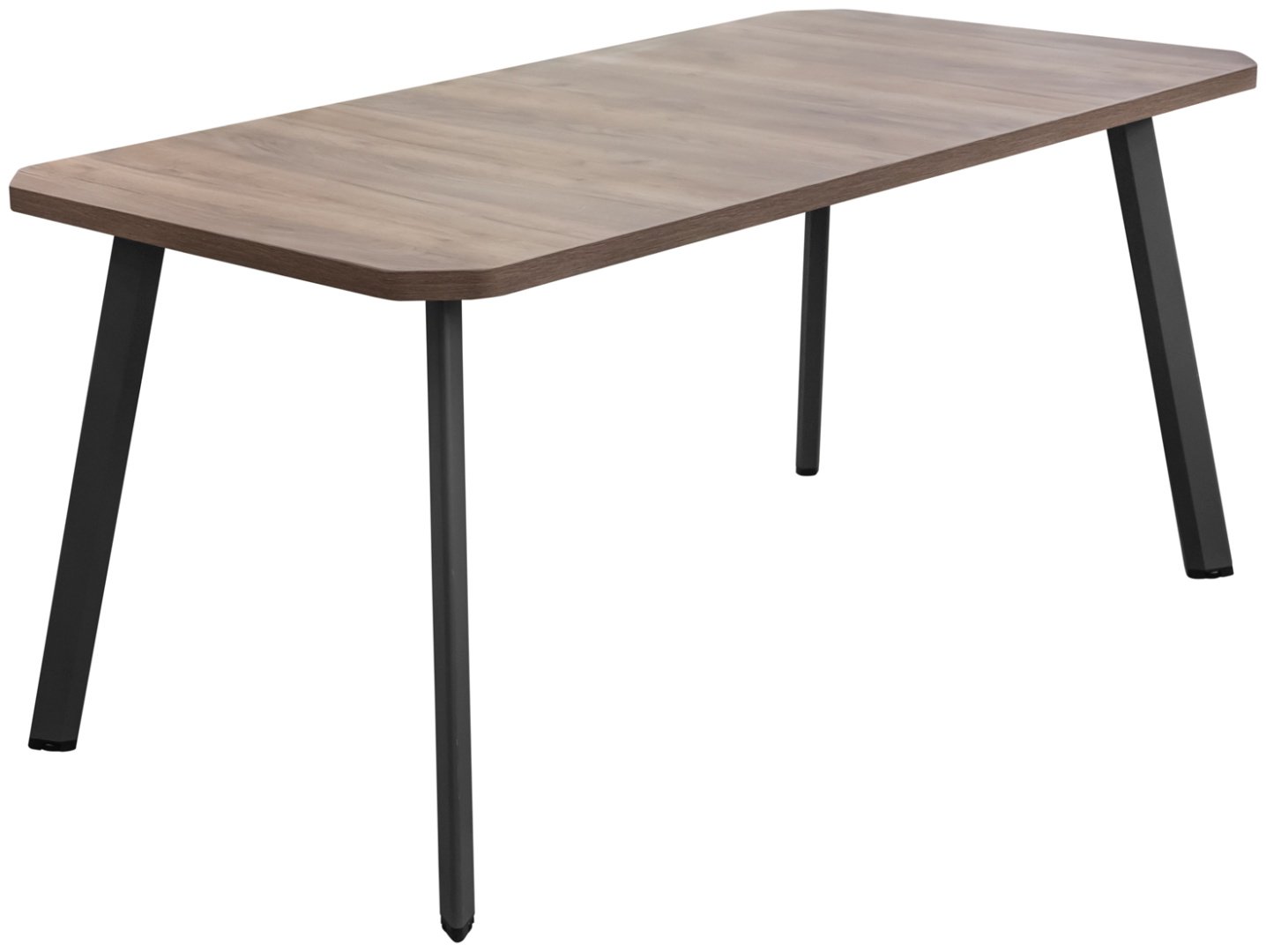 Обеденный стол ZETA PG, 160х80x75 см, ЛДСП, черный, коричневый купить,NaN