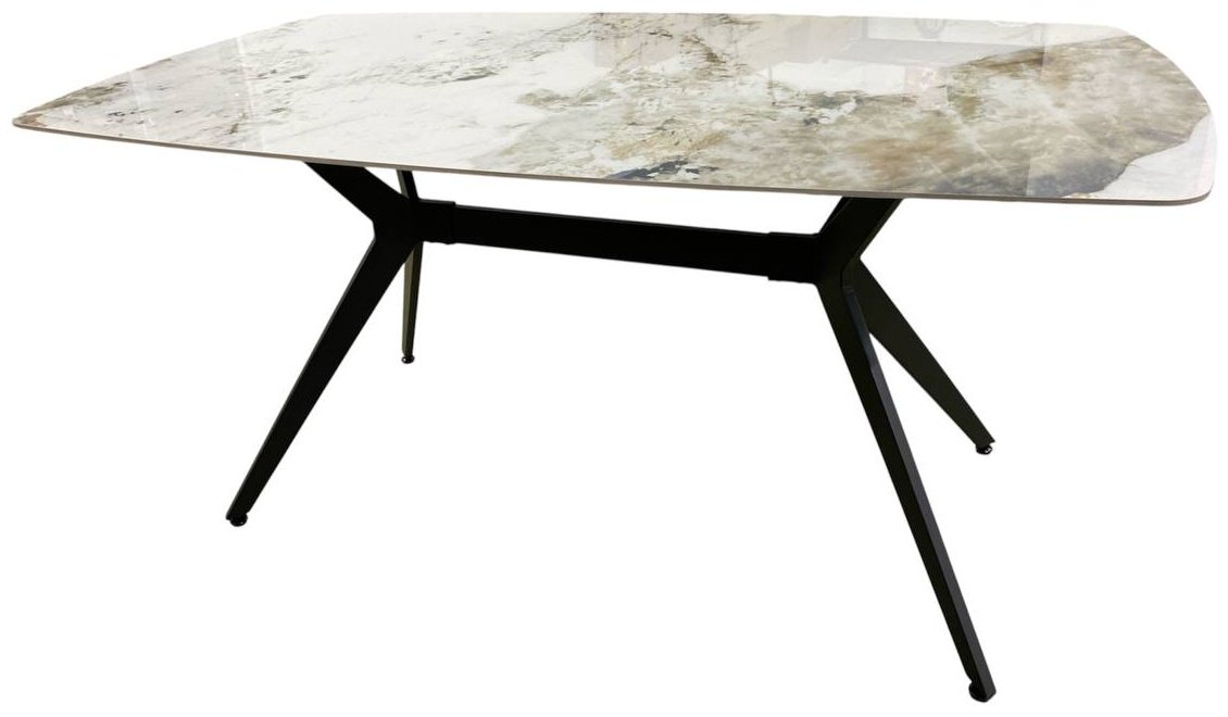 Обеденный стол ENGLIAN CALLISTA, 160х90x76 см, керамика, черный, коричневый купить,NaN