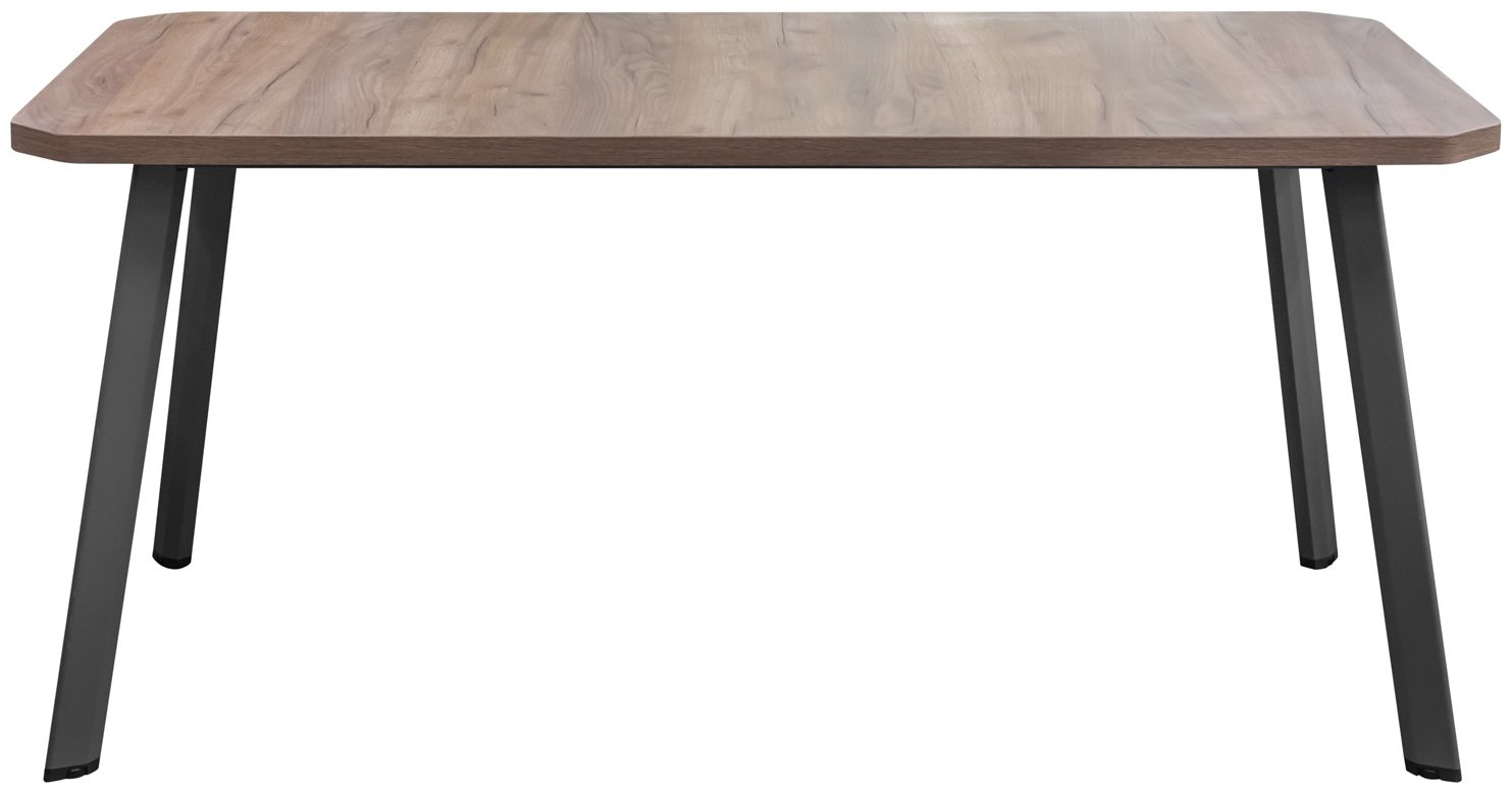 Обеденный стол ZETA PG, 160х80x75 см, ЛДСП, черный, коричневый купить,NaN