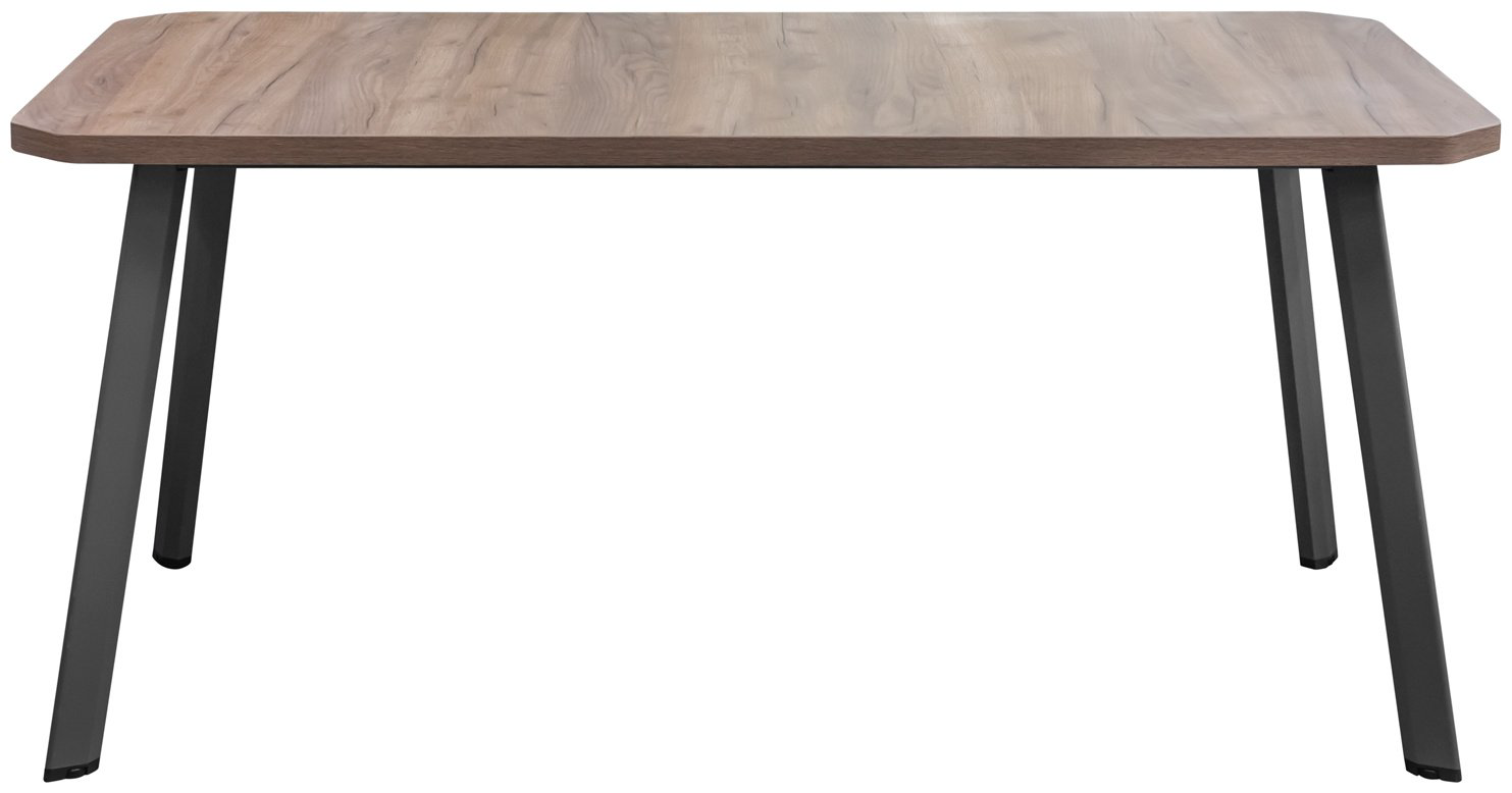 Обеденный стол ZETA PG, 160х80x75 см, ЛДСП, черный, коричневый купить,NaN