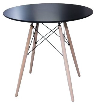 Обеденный стол САНРАЙЗ T5, 80х80x72 см, МДФ, дерево, черный купить,NaN