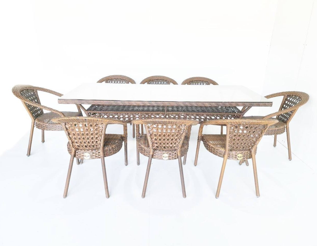 Комплект Samruk Mebel 10 в 1 персон 8 коричневый купить,NaN