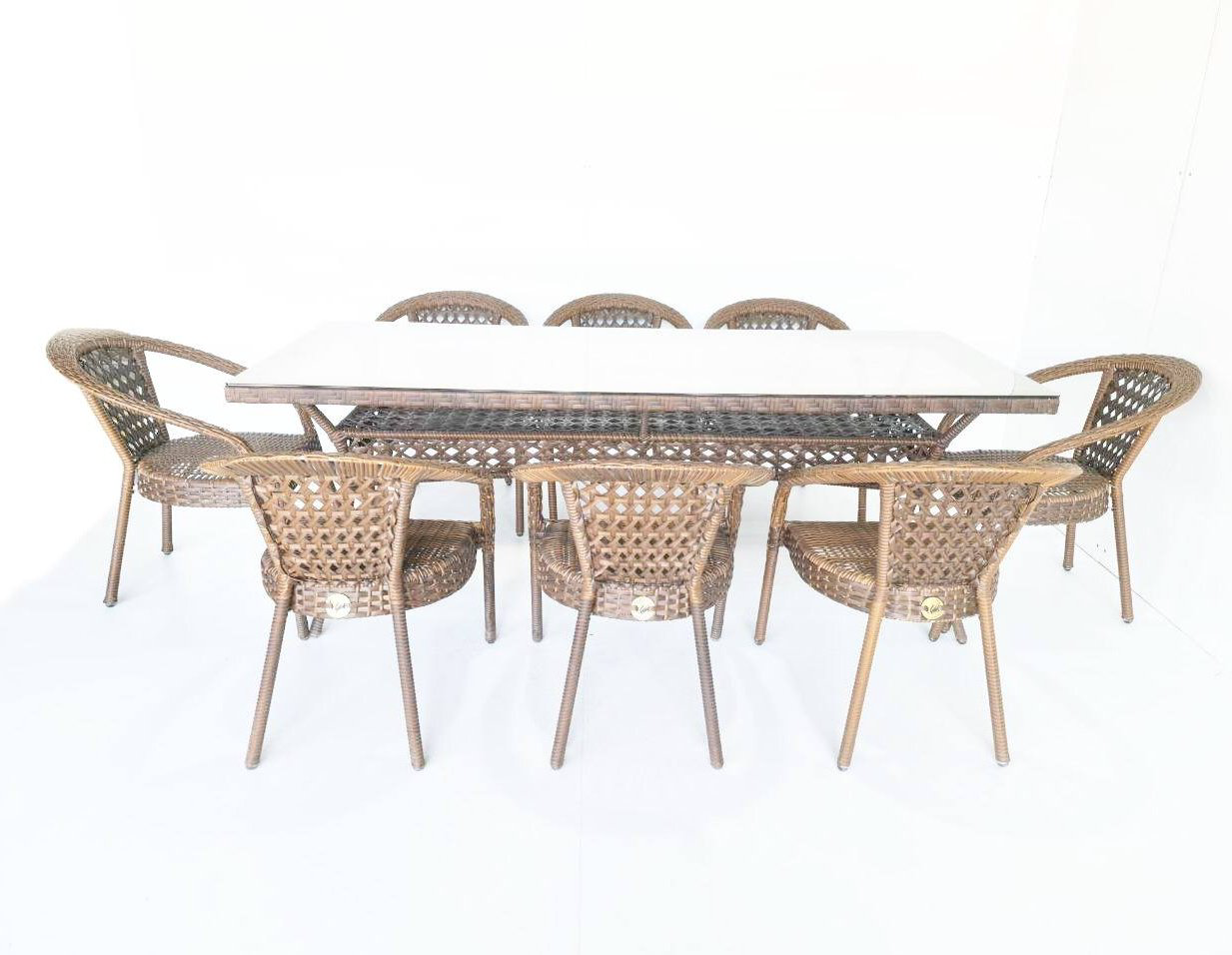 Комплект Samruk Mebel 10 в 1 персон 8 коричневый купить,NaN