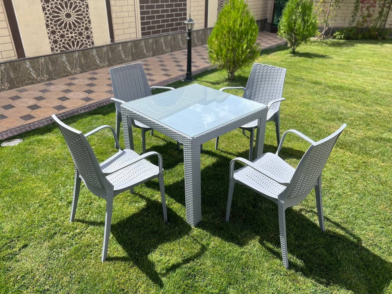 Комплект Samruk Mebel 5 в 1, кол-во персон: 4, пластик, стекло купить,NaN