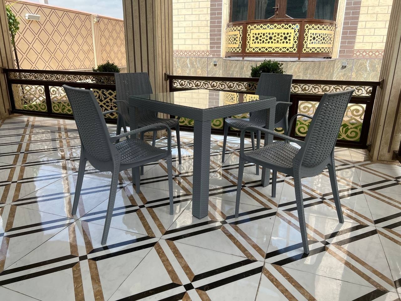 Комплект Samruk Mebel 5 в 1, кол-во персон: 4, пластик, стекло купить,NaN