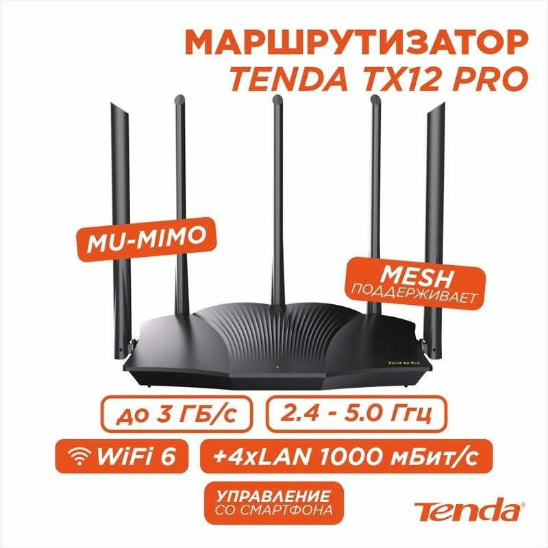 Маршрутизатор Tenda TX12 PRO купить,32558