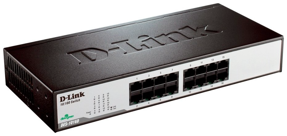 D-link DES-1016D/H1A черный купить,NaN