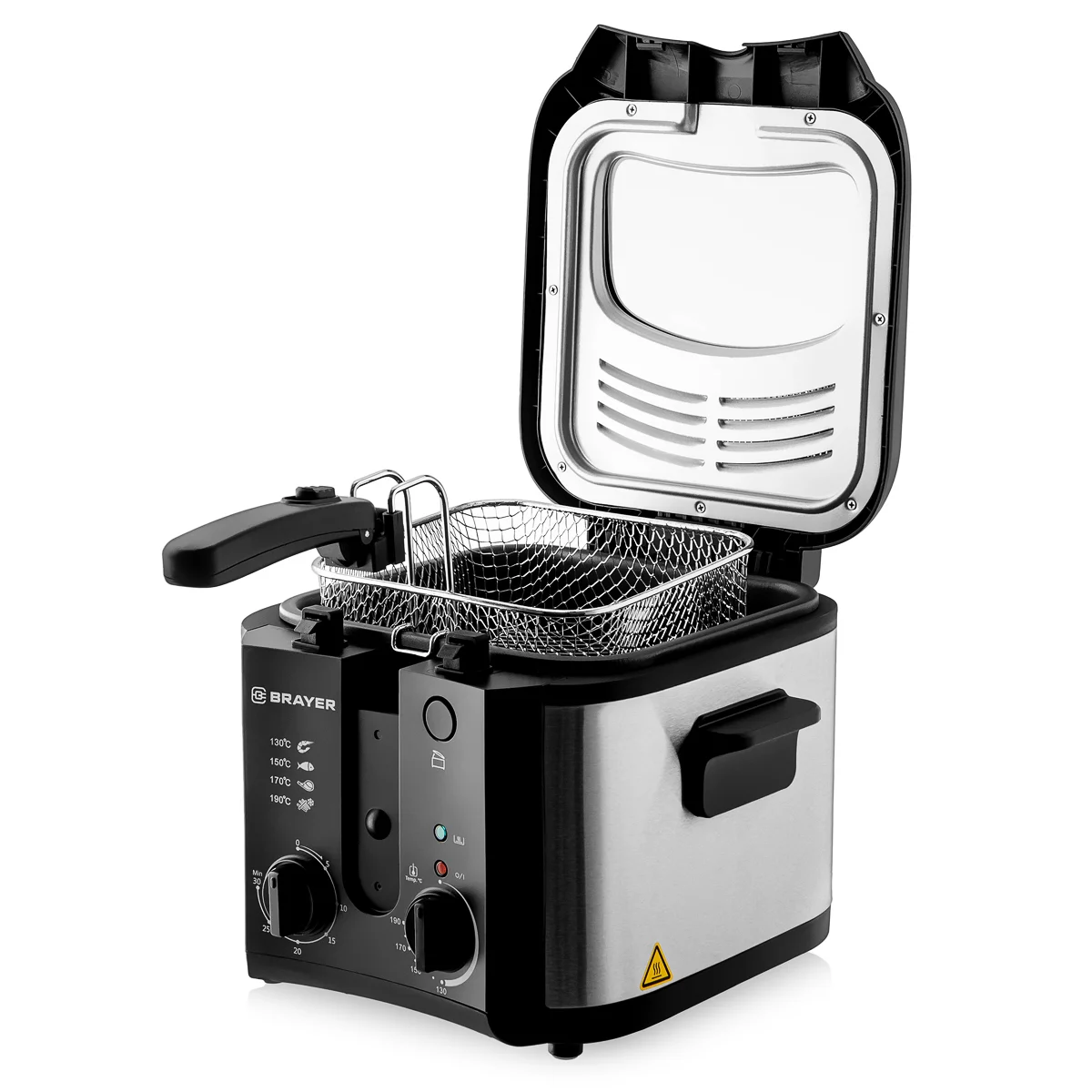 Фритюрница Brayer BR2833 черно-серебристая