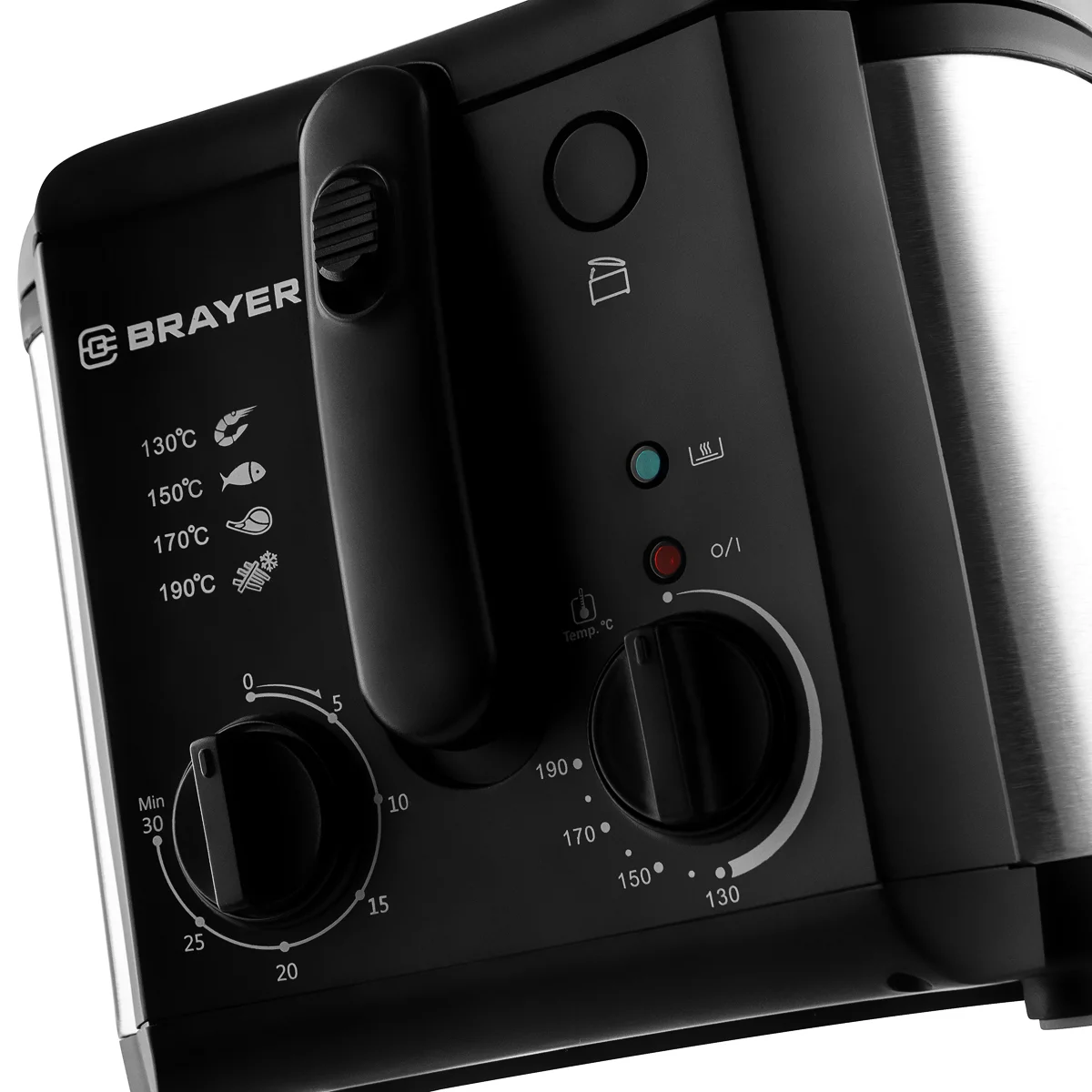 Фритюрница Brayer BR2833 черно-серебристая купить,NaN