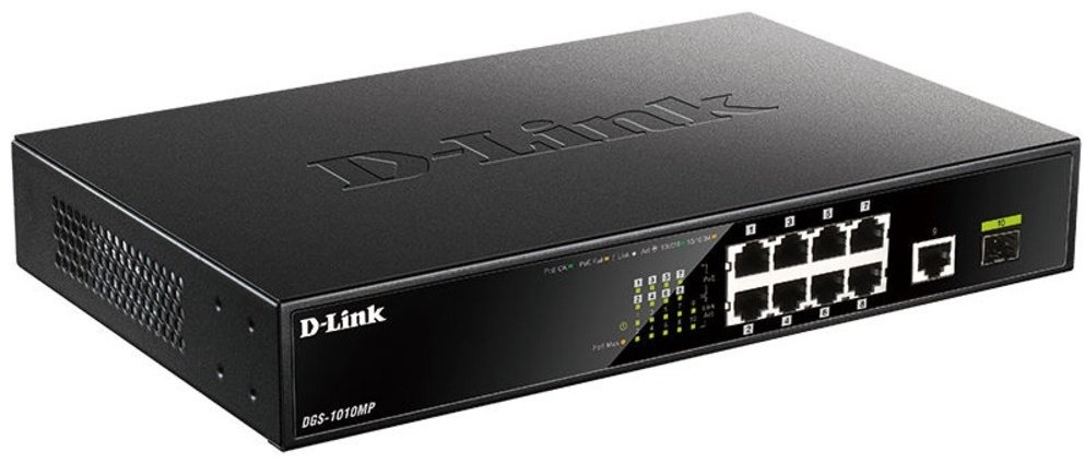 D-Link DGS-1010MP/A1A черный