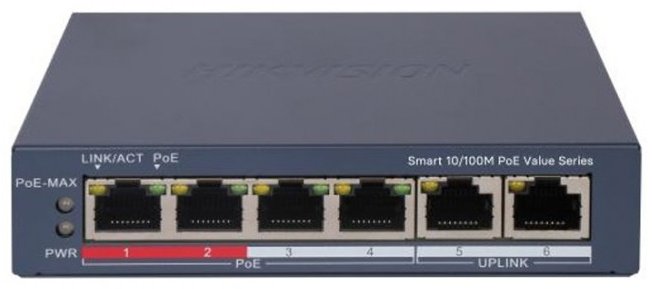 Коммутатор Hikvision DS-3E1106P-EI/M
