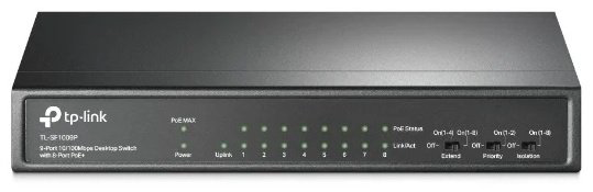 Коммутатор TP-Link TL-SF1009P чёрный