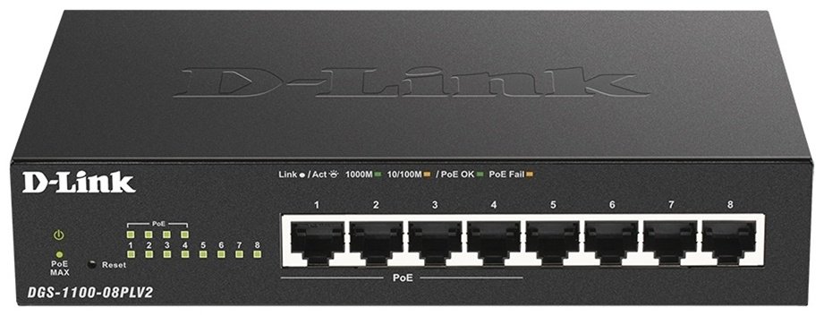 D-Link DGS-1100-08PLV2/A1A черный купить,NaN