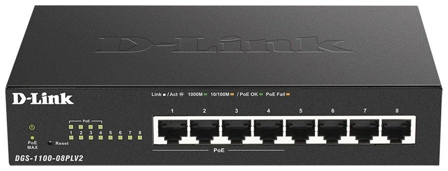 D-Link DGS-1100-08PLV2/A1A черный купить,NaN