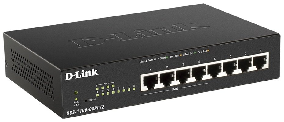 D-Link DGS-1100-08PLV2/A1A черный купить,NaN