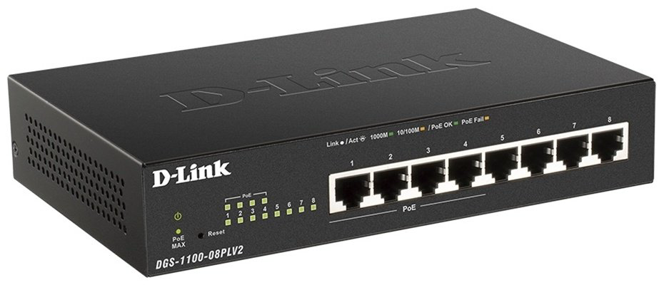 D-Link DGS-1100-08PLV2/A1A черный купить,NaN