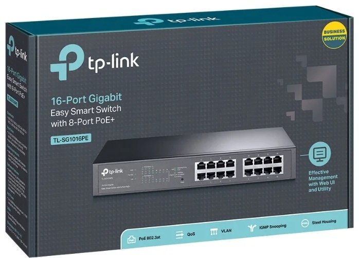 TP-LINK TL-SG1016PE черный - ForteMarket TP-LINK TL-SG1016PE черный купить,106590