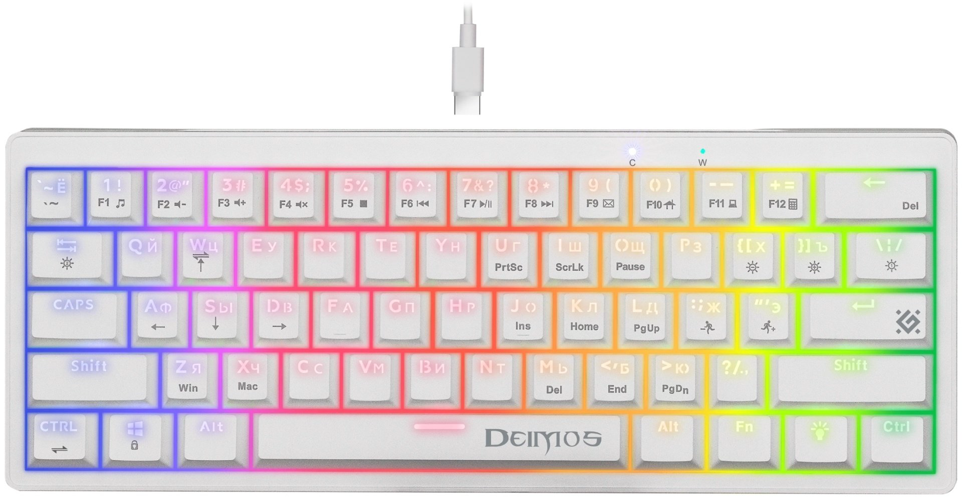 Клавиатура Defender Deimos GK-303 45304 белый