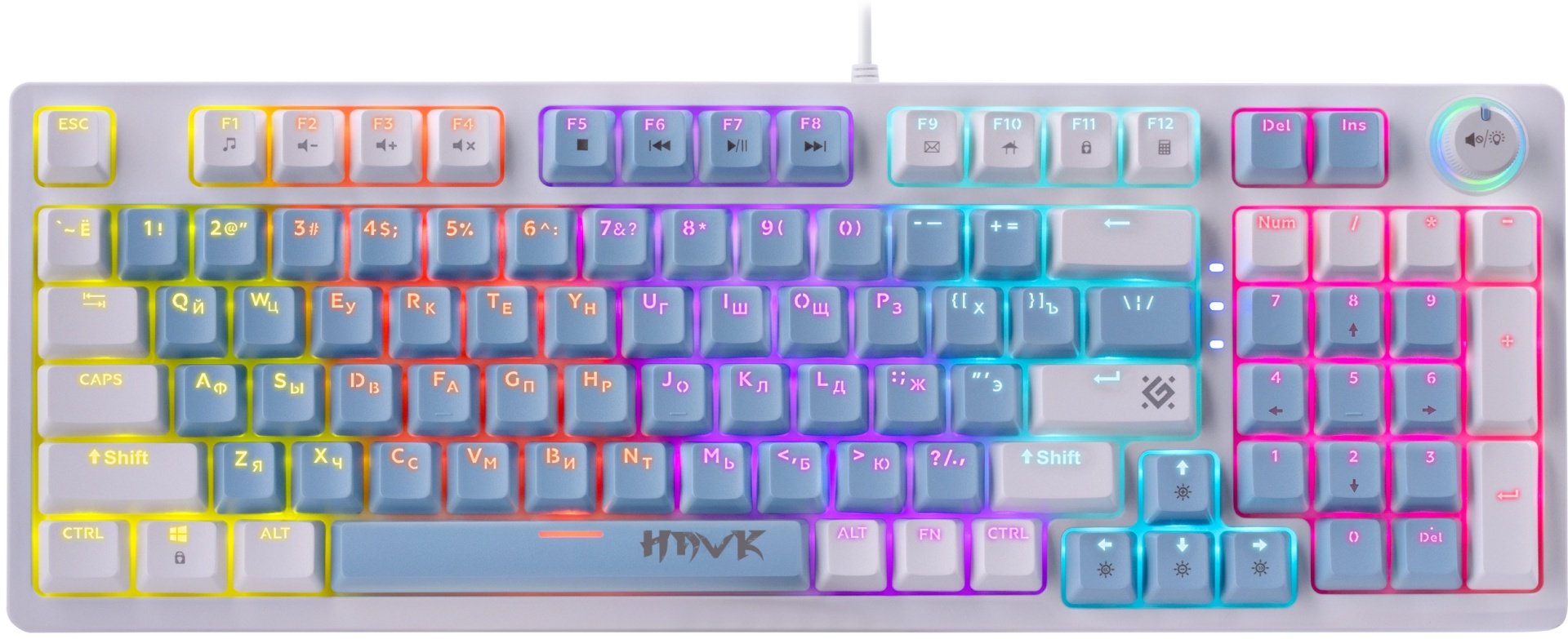 Клавиатура Defender Hawk GK-418 голубой